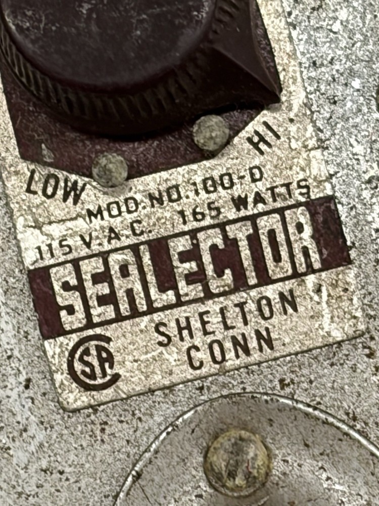 Vintage Sealector tacking iron model 100-D1 tested