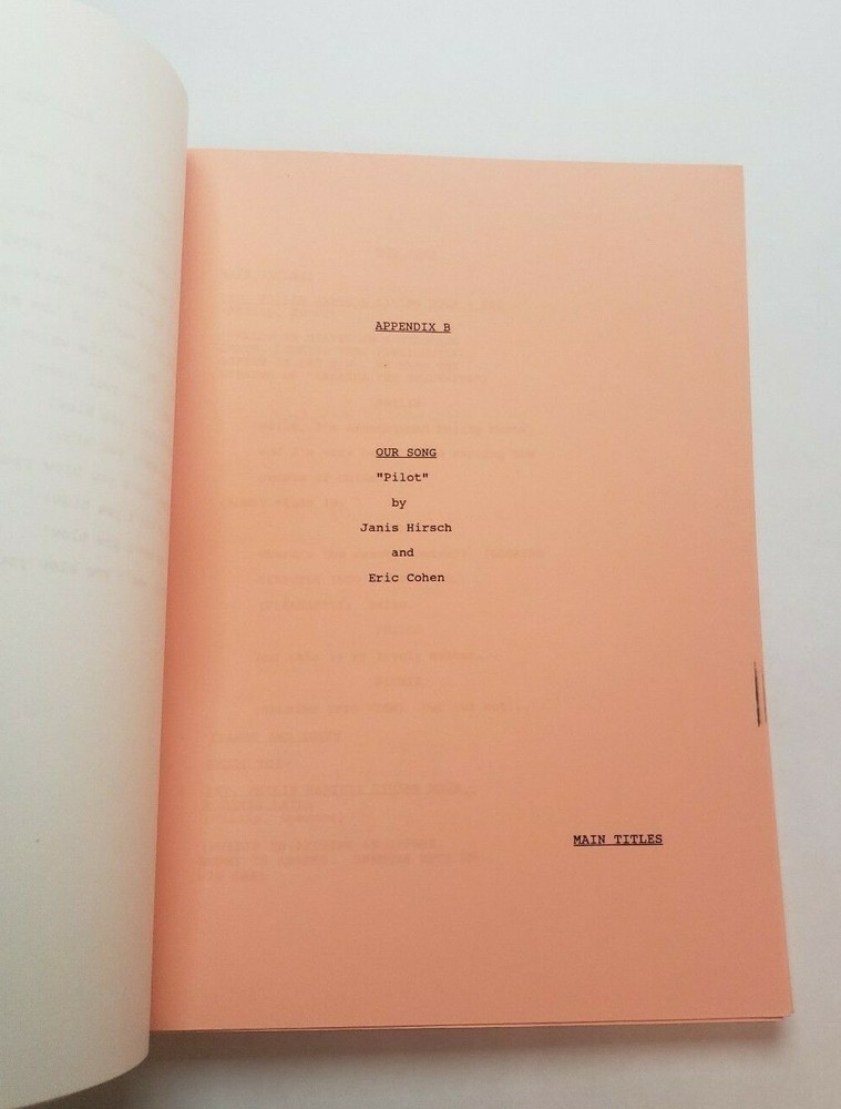 OUR SONG / Janis Hirsch & Eric Cohen, 1992 Unproduced TV Script PILOT EPISODE