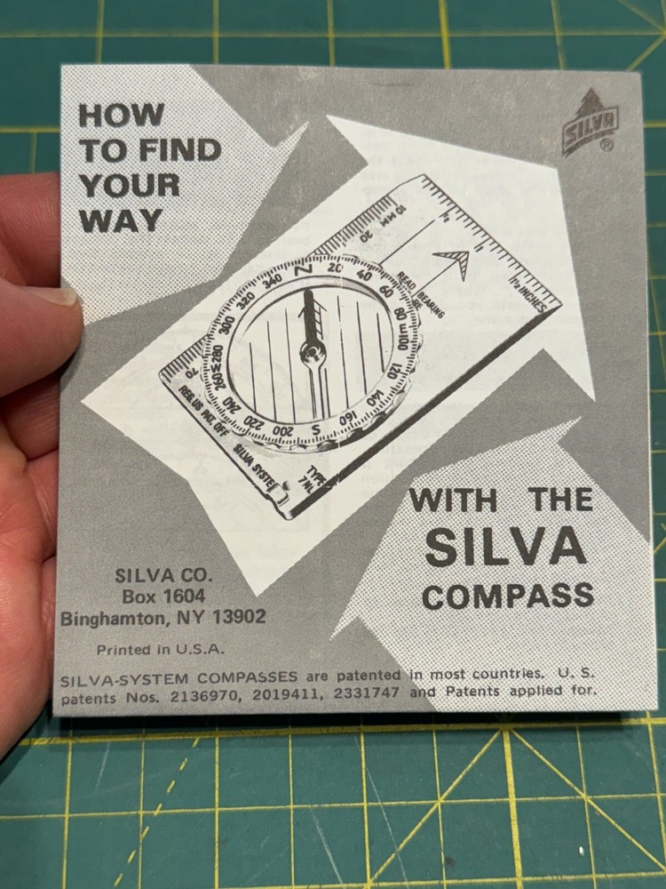 Vintage Silva Ranger Model Compass Instruction Manual Pamphlet