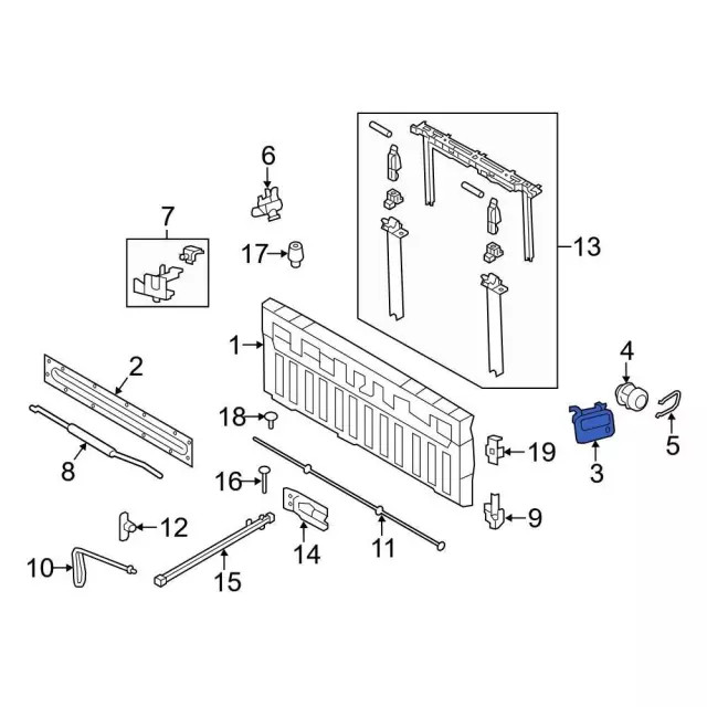 Genuine Ford Tailgate Handle 8L3Z9943400AA