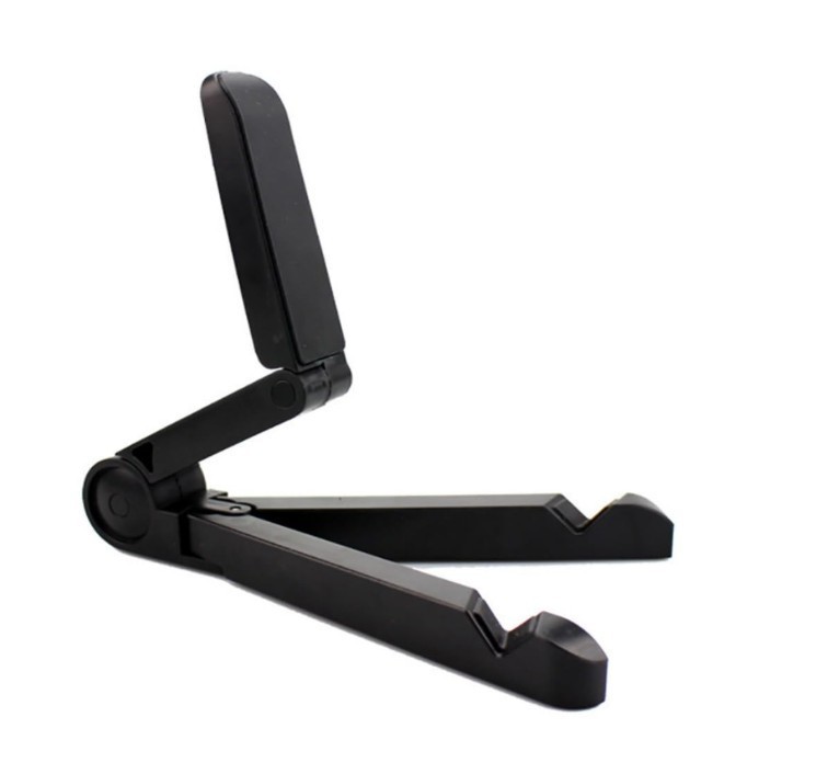 Portable Monitor Stand & Tablet - Adjustable, Foldable, Black
