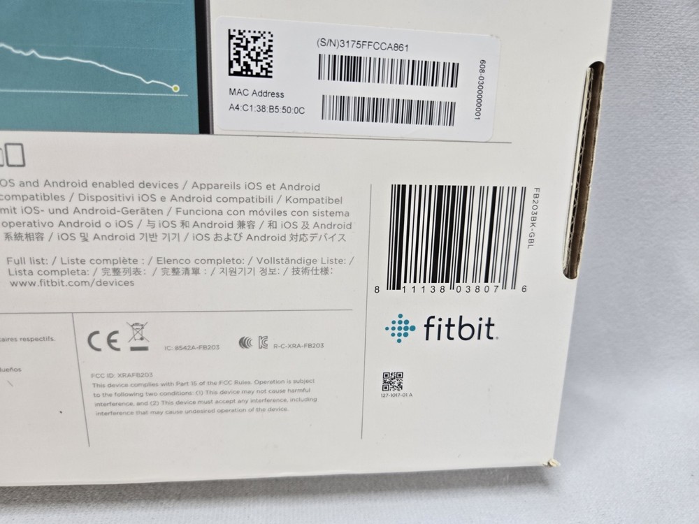 Fitbit Aria Air Smart Digital Scale - Black New Open Box