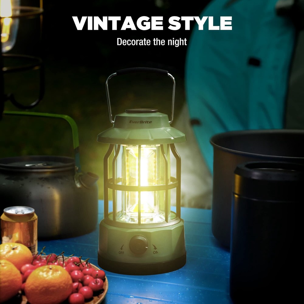 EverBrite LED Camping Lantern USB C Rechargeable Lantern Stepless Dimming Switch