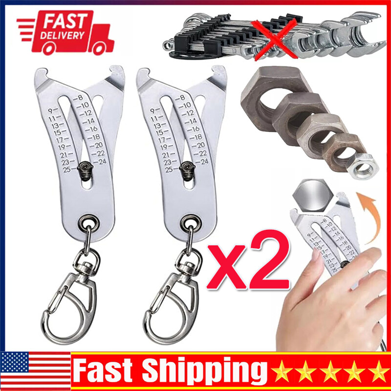Portable Precise Thread Size Checker Keychain Bolt Size Checker Keychain Manual