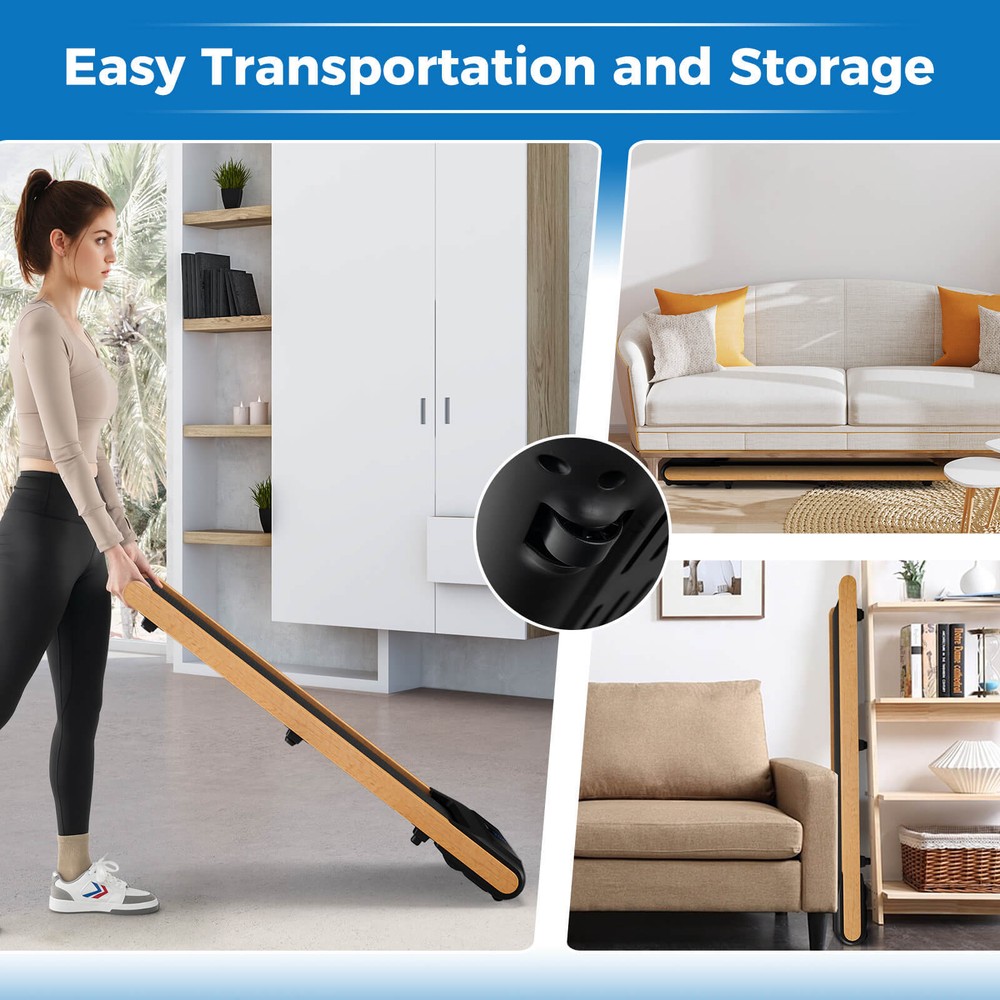 3-in-1 Walking Pad Under Desk Treadmill w/ LED Display Remote Smart APP Control
