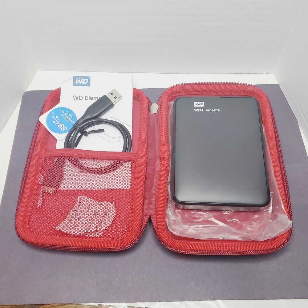 Western Digital WD Elements 2TB USB 3.0 Portable External Hard Drive hard case