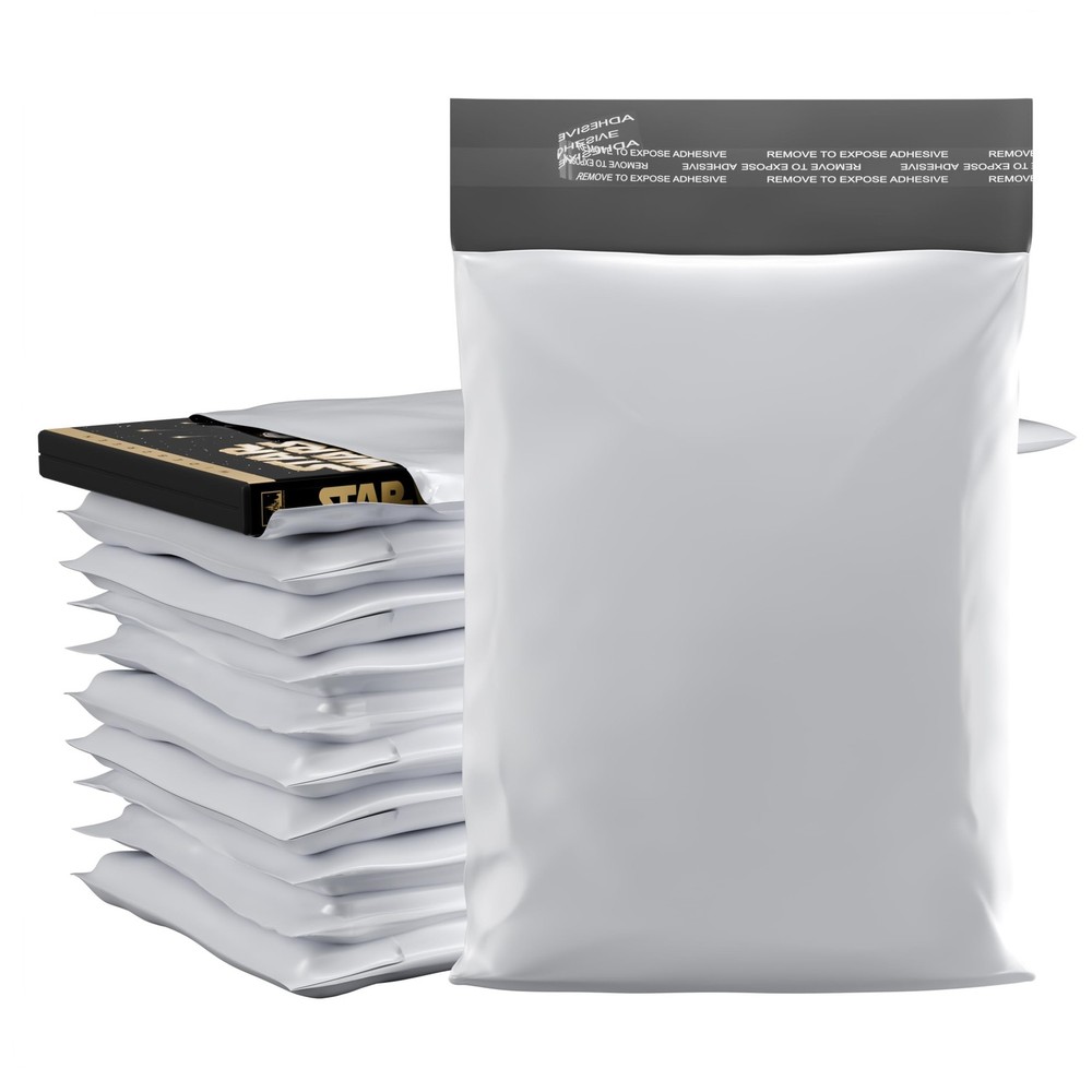 5" x 7" Poly Mailer Envelopes - 200 Count, Self Seal White Plastic Mailing Ba...