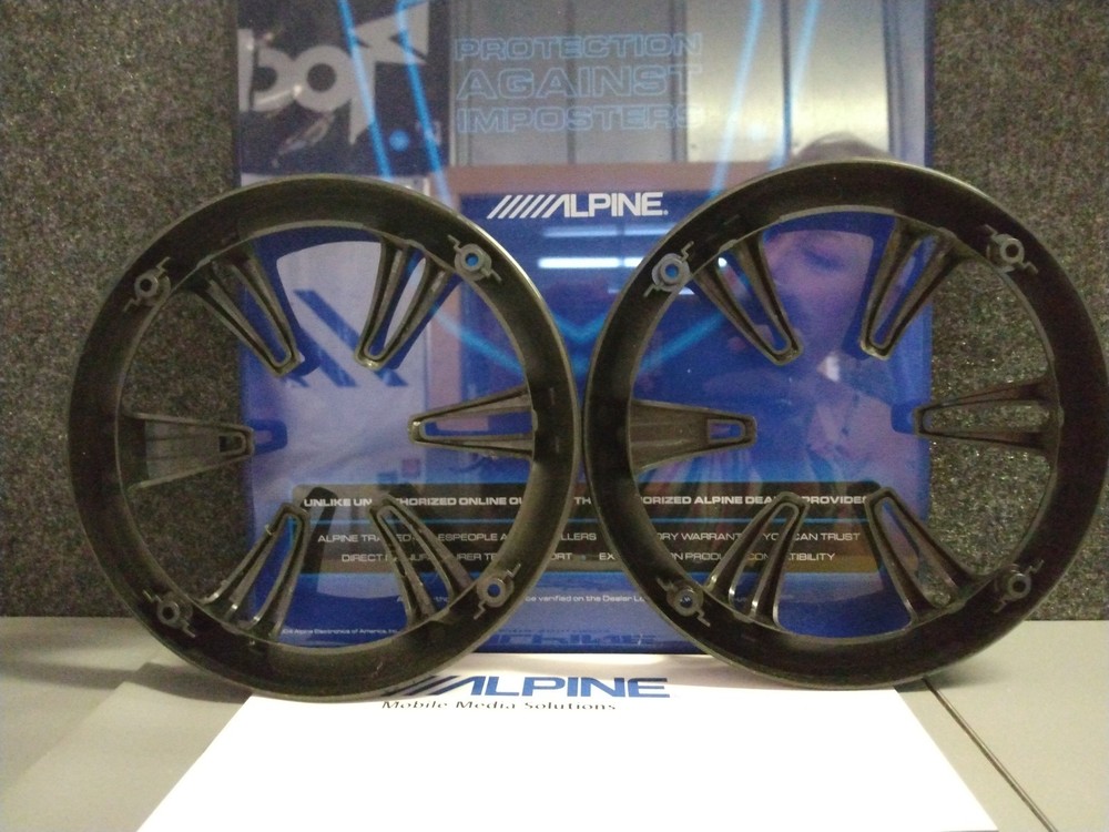 Alpine Audio 5.25 Black Type R Speaker Grills, open design