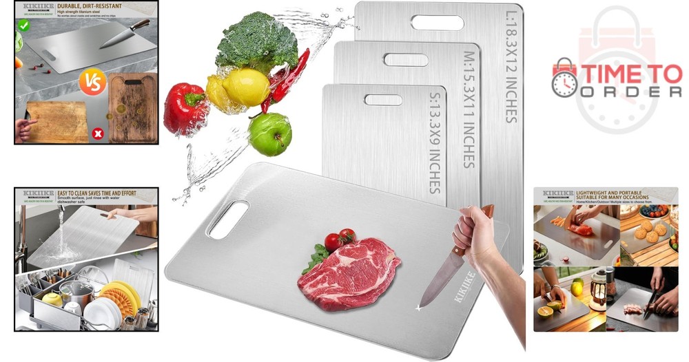 Titanium Cutting Board Kitchen Food-Grade Double-Sided Non-Stick Durable