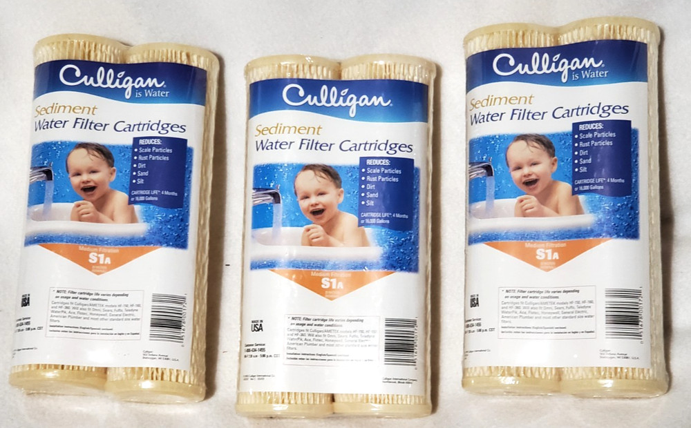 Culligan S1A Standard-Duty Whole House Water Filter 20 Micron (3) 2-pack  6 tota