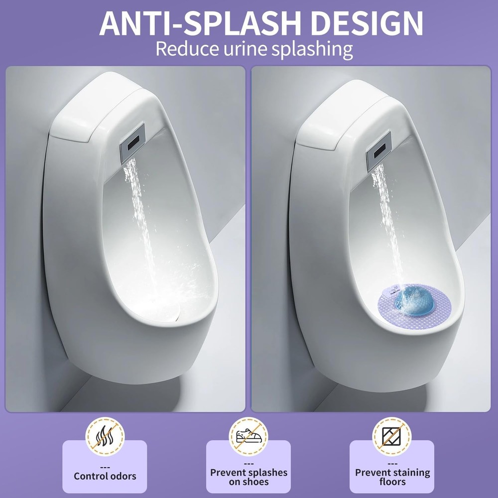 Urinal Screen Deodorizer (12 Pack,Urinal Deodorizer with Non-Para Block Long-...