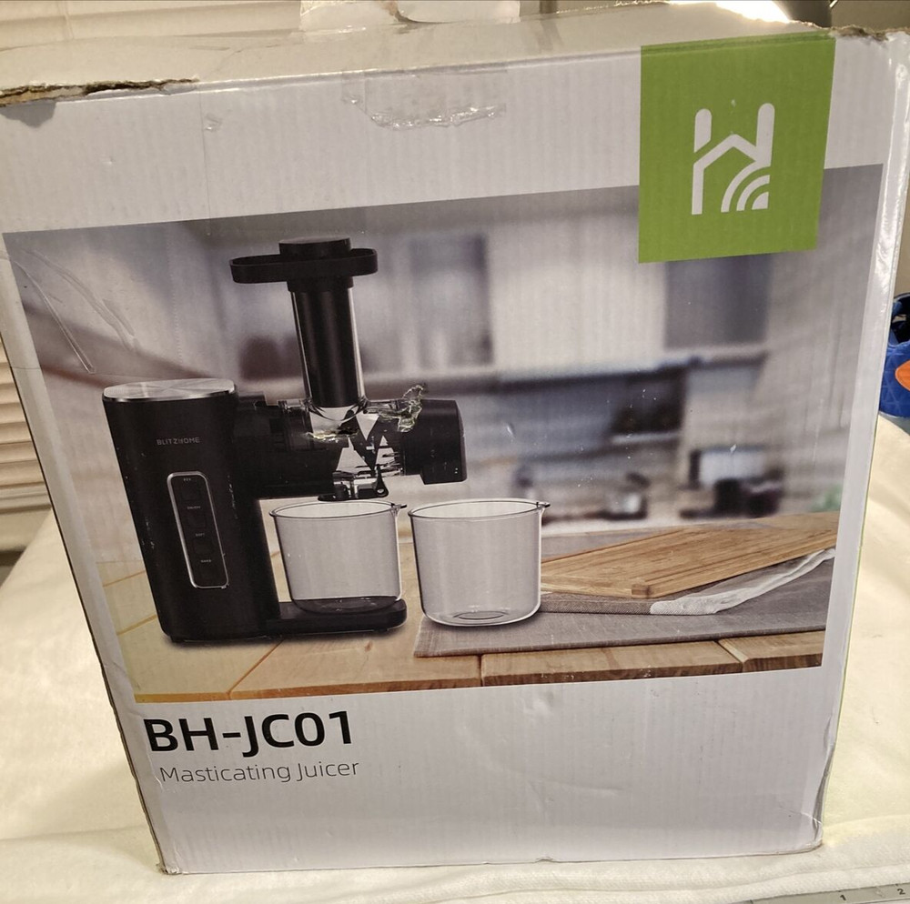 BlitzHome Electric Slow Chewing Juicer Masticating Juice Maker Cold Extractor