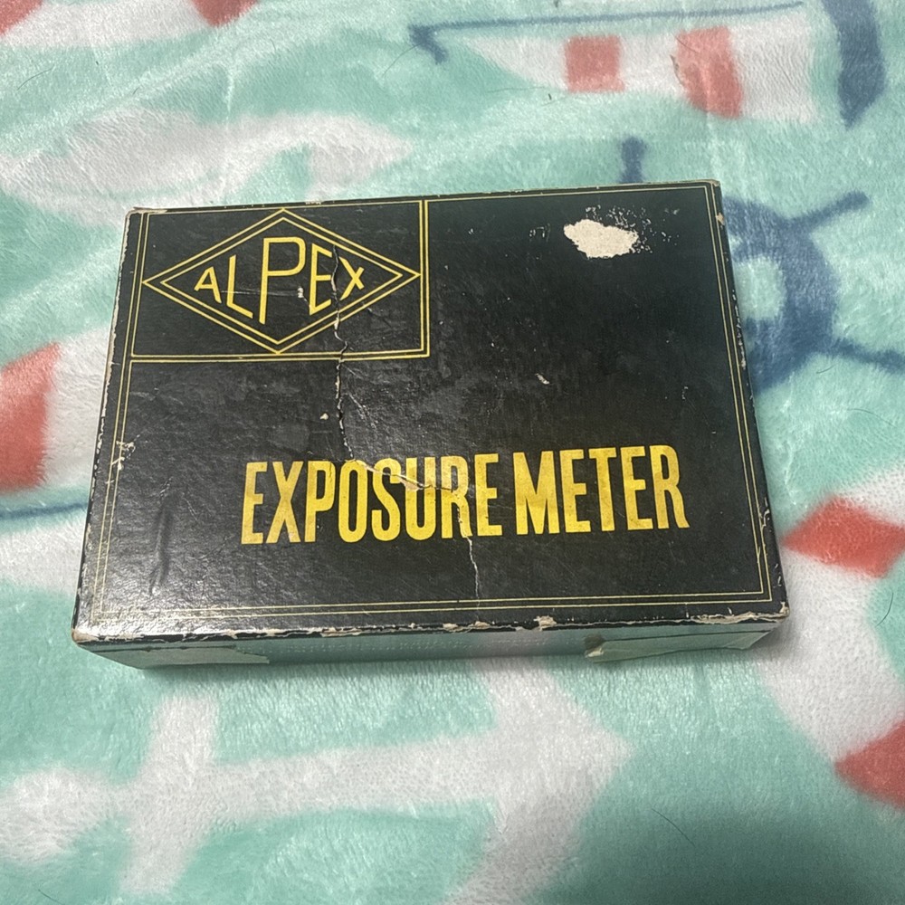 Vintage Alpex Hand Held Exposure light Meter In Box With Paperwork