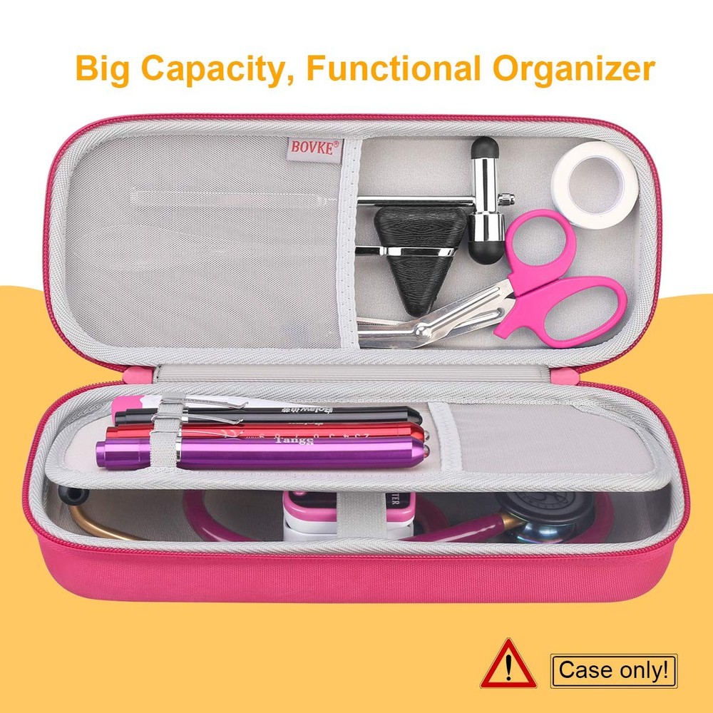 BOVKE Hard Case for Littmann Classic III Stethoscope Raspberry
