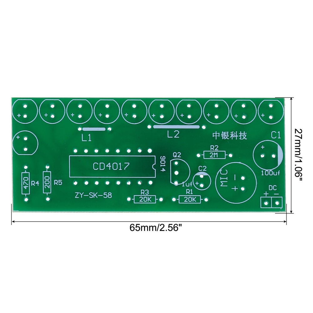 Soldering Practice Board, 4 Set Electronics Kit Prototype PCB Board DIY, 4~12V