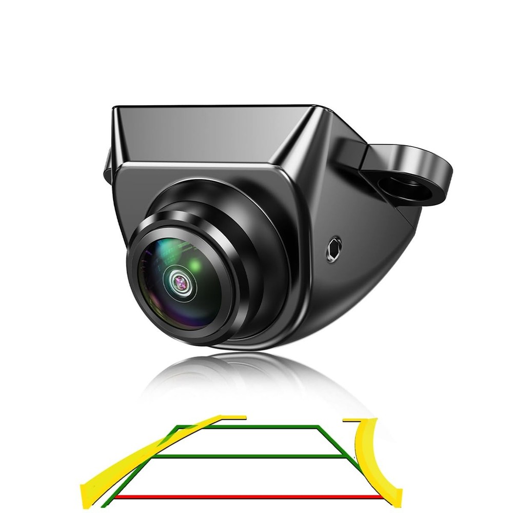 Car Backup with Dynamic Trajectory Guide Line, AHD1080P Reverse Rear View Cam...