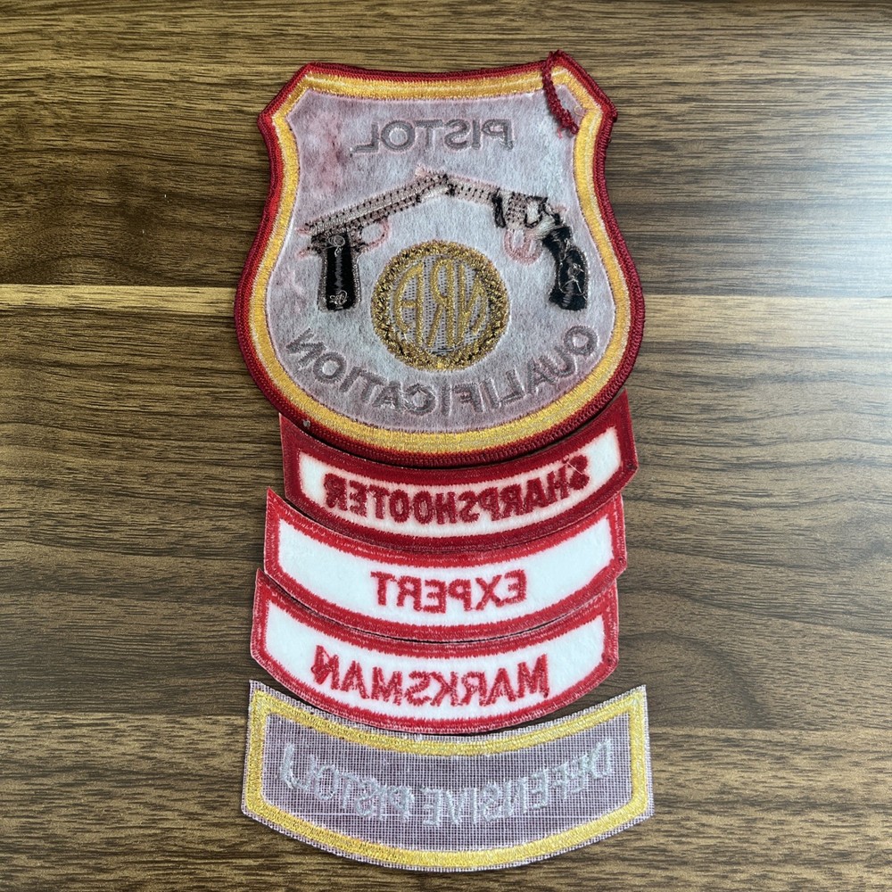 NRA Handgun Qualification Program Patch Marksmanship Award Badges