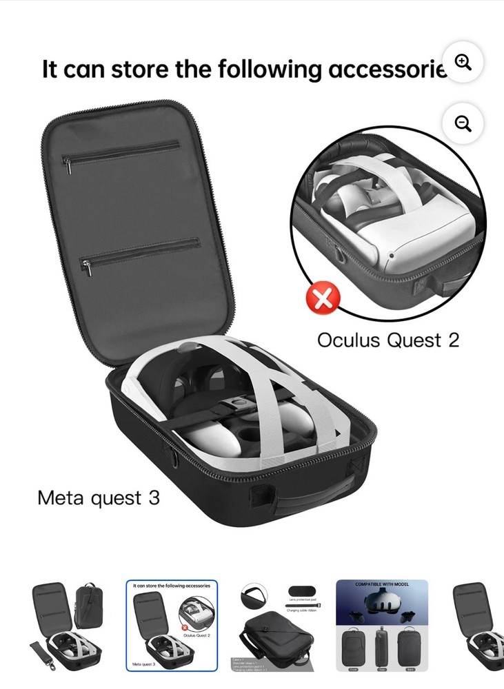 Binsuca VR Carrying Case For Meta Oculus Quest