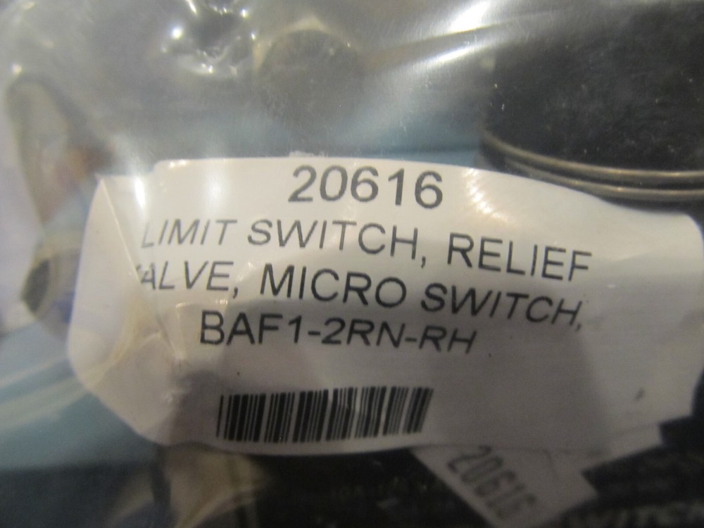 Microswitch Limit Switch, Relief Valve, BAF1-2RN-RH New Unused Surplus