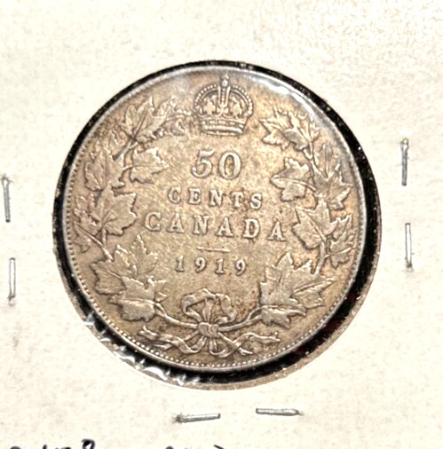 Canada 1919 half dollar KM 25 VF+