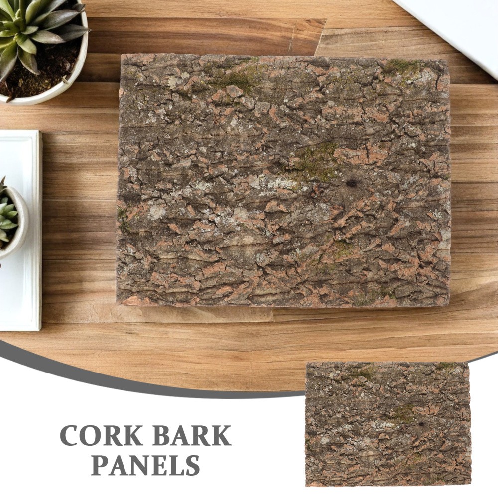 2 Pcs Reptile Decorative Accessories Backdrop for Enclosure Bark Background