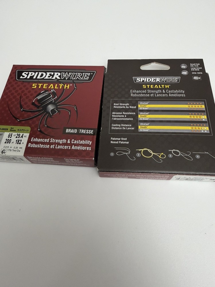 Spiderwire Stealth Braid Superline Fishing Line 65lb 200yd (2 pcs bundle pack)