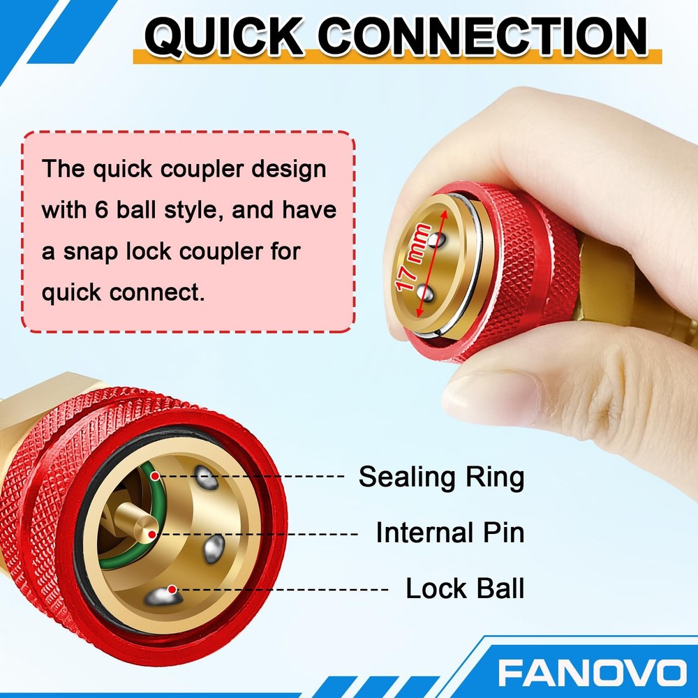 R1234yf to R134a Adapter Kit, High & Low Side Quick Coupler...