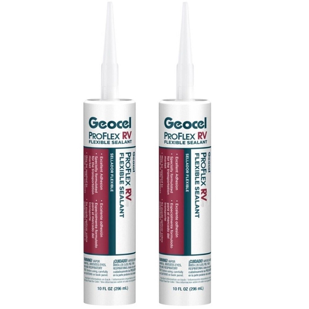 Geocel GC28903 (GC28103) , Pro Flex RV Flexible Sealant, Black, 10 OZ, Set Of 2