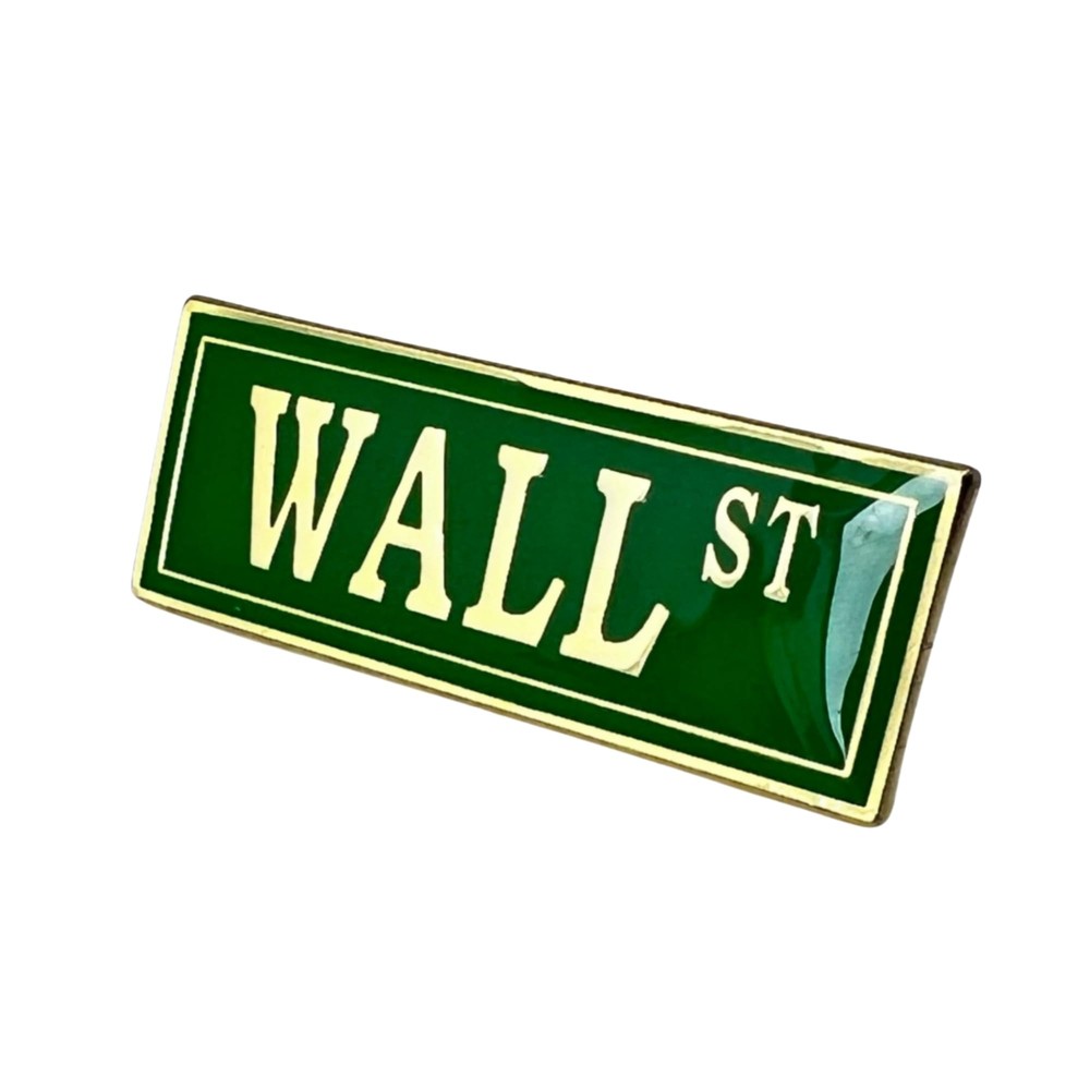 Wall St Street Sign Pin