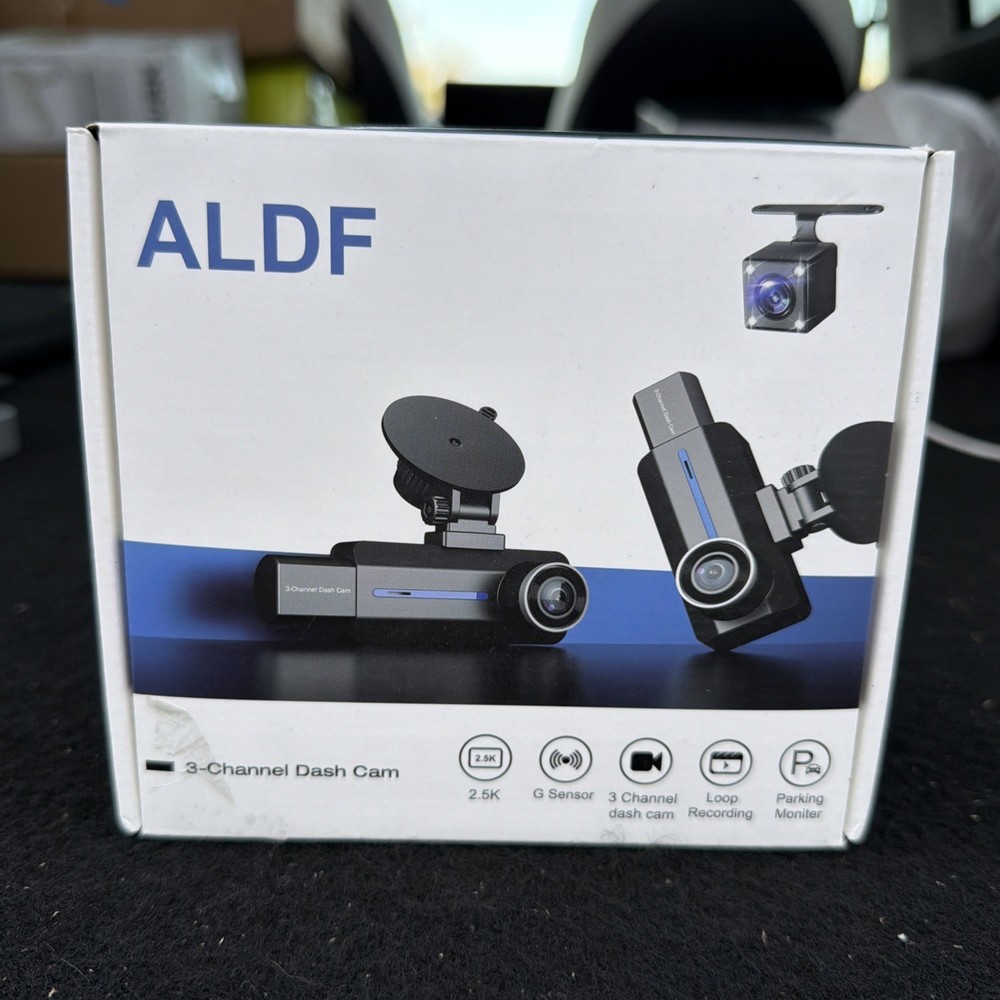 ALDF 3 Channel Dash Cam 4K/2.5K+1440P Dash Cam Front, Rear, & Inside
