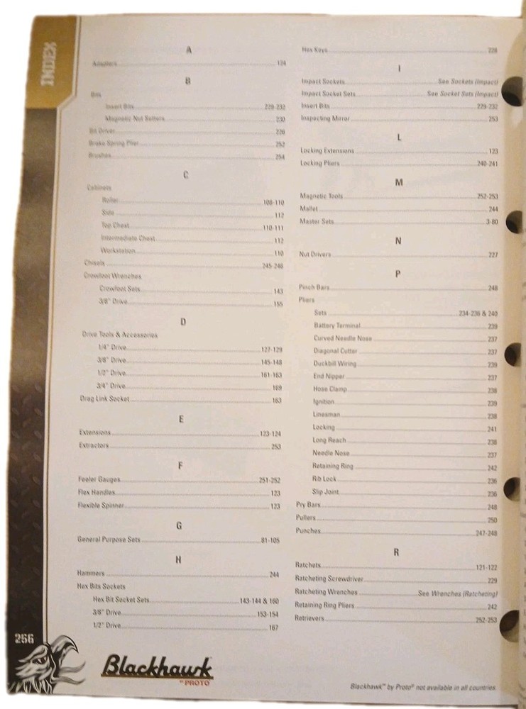 Blackhawk 2011-2012 Mechanics Tool Catalog
