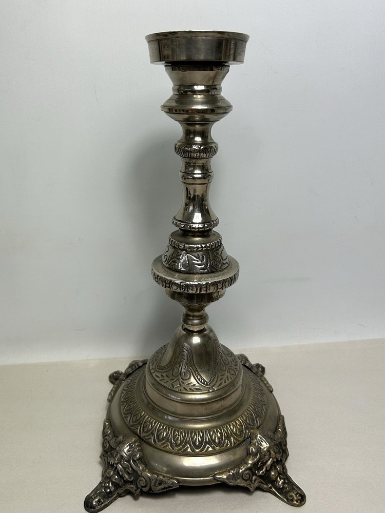 Antique Silver Plated Candelabra - 5 Arm Gothic Table Centrepiece