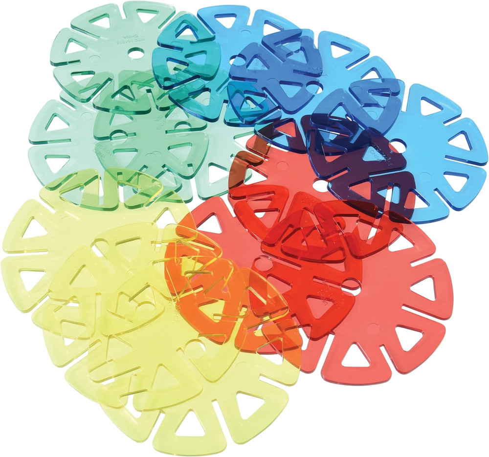 Constructa Interlocking Plastic Disc Toy Building Set, 50 Pieces