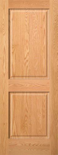 Red Oak 2 Panel Square Raised Panel Stain Grade Solid Core Interior Wood Doors