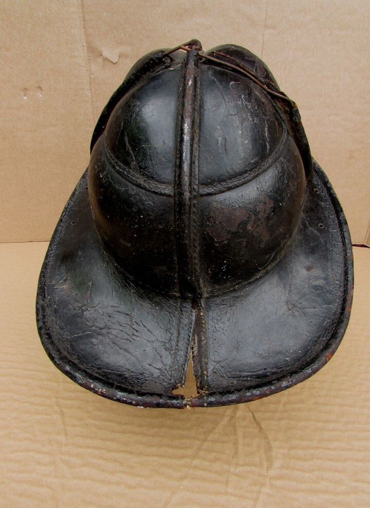 Vintage Cairns Leather Fire Hat Helmet