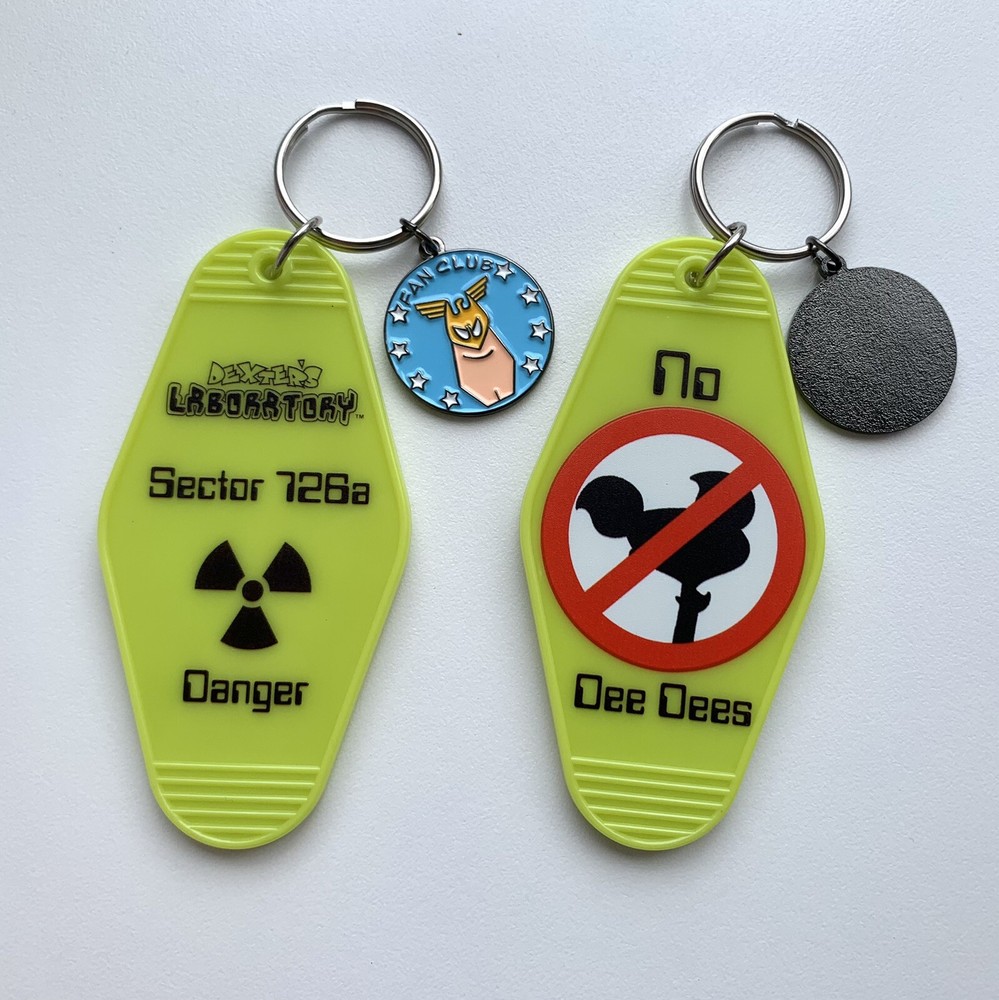Dexter’s Laboratory Lab Keychain - Cartoon Network Enamel Charm Majory Glory