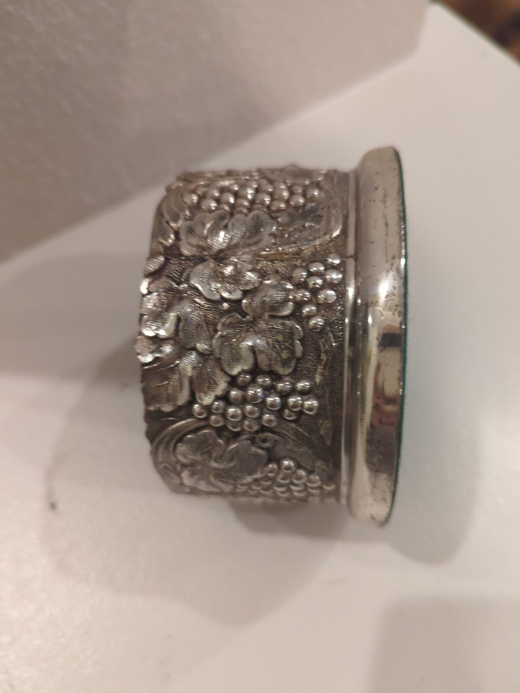 Vintage Silver Plated Wine Coaster With Grapevine Motif