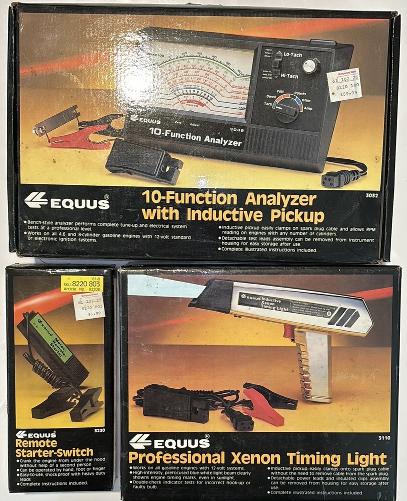 EQUUS 3032 10 Function Analyzer, 3050 Remote Start Switch, 3110 Timing Light