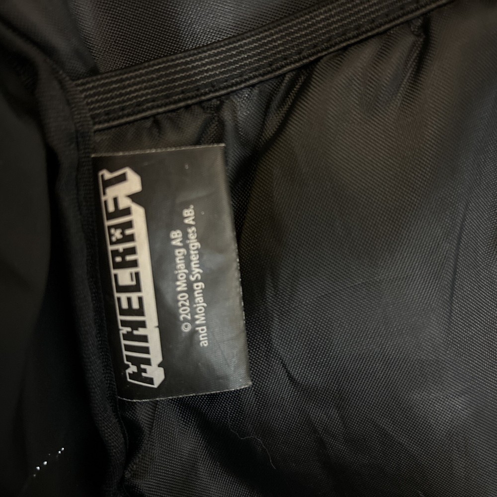 Mojang Minecraft Creeper Backpack Green Black Multiple Pockets With Key Chain