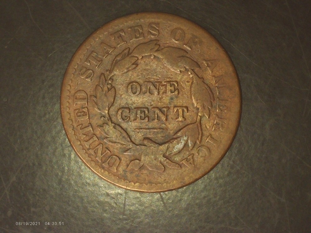 1833 Coronet Head Large Cent
