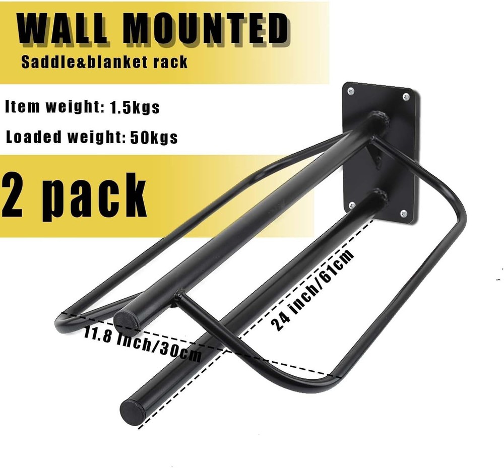 Organize Saddles & Blankets - 2 Pack Saddle Rack