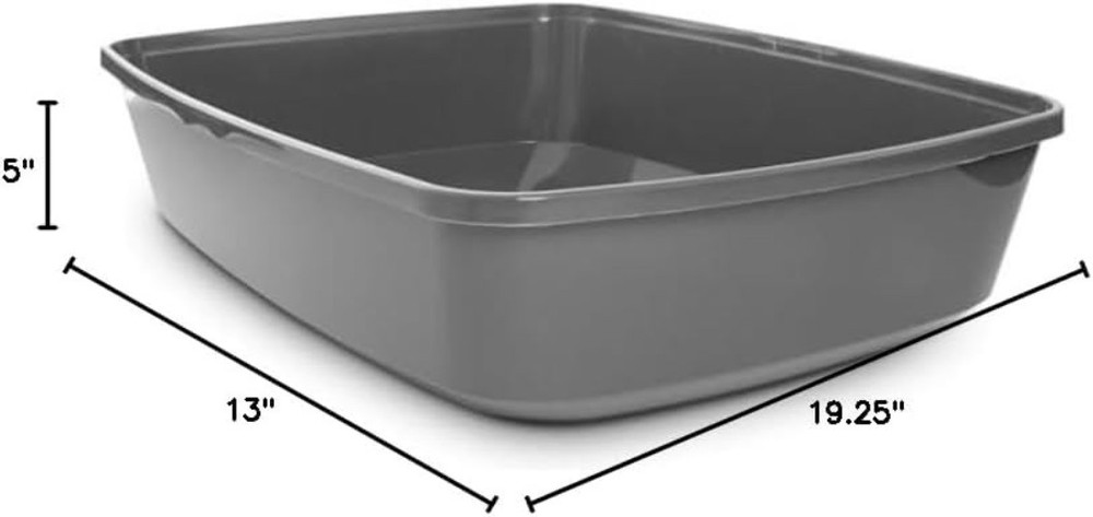 Classic Charcoal Open Cat Litter Box - Spacious, Stylish & Eco-Friendly