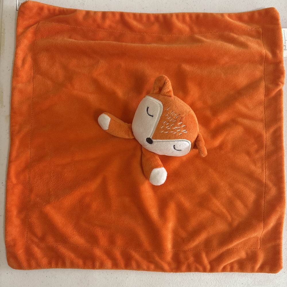 First Impressions Orange Fox Baby Lovey Security Blanket