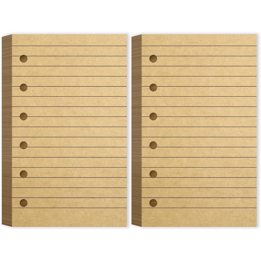6 Hole Mini Lined Paper Refill 200 Sheets Blank Planner Refills Loose Leaf Pa...