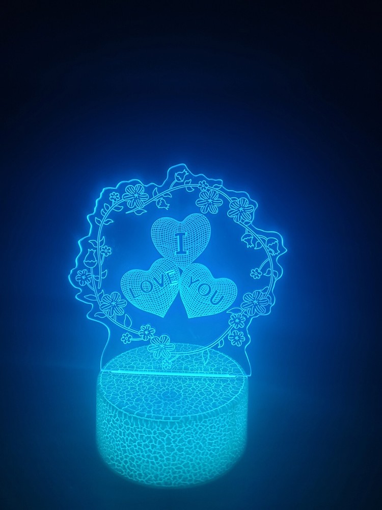 3d Lamp Illusion I LOVE YOU