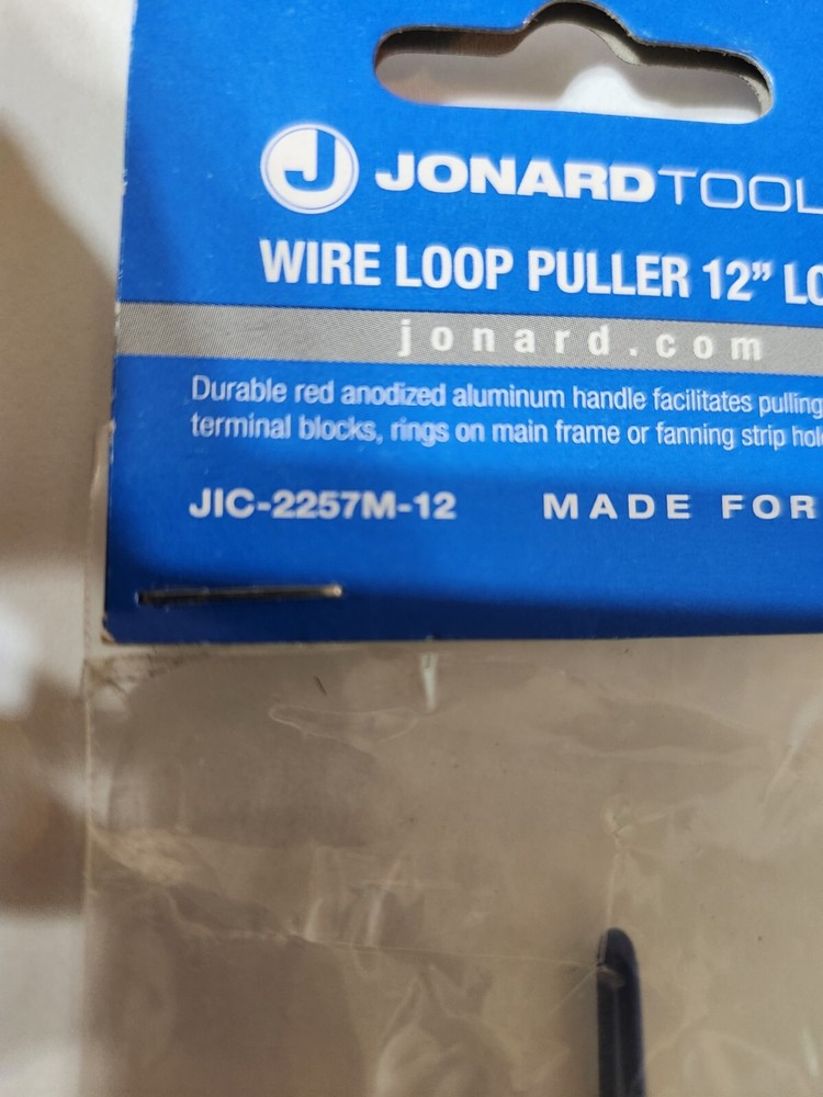 Jonard Tools Jic-2257M-12 Wire Loop Puller,Aluminum, 12'' Red