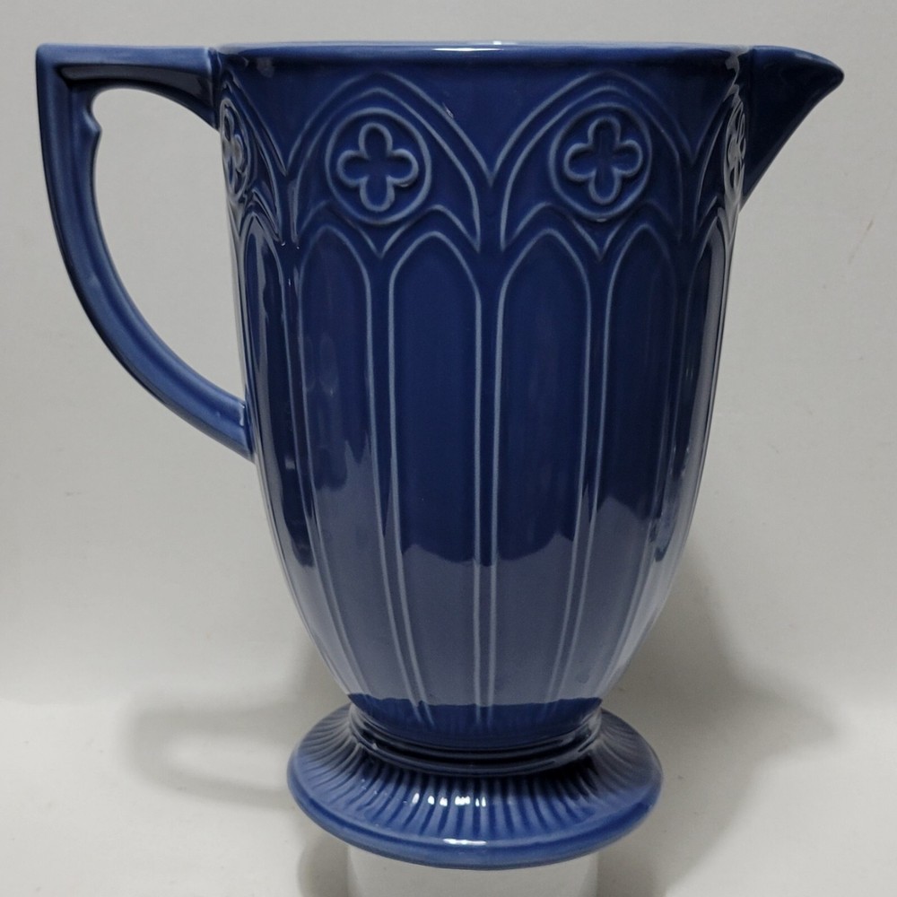 Seagull Pewter Decorative Ceramic Blue Pitcher