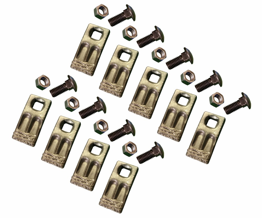 9 - Square Hole Replacement Hardfaced Auger Teeth w/ Hardware - BC58F-HF-I