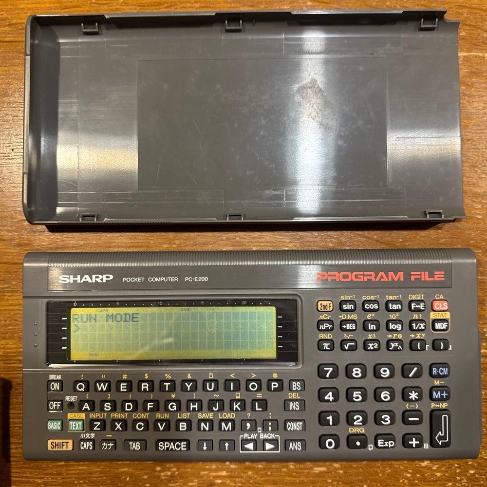 SHARP PC-E200 Pocket Computer RAM 8K BASIC Box Manual Japan Collector