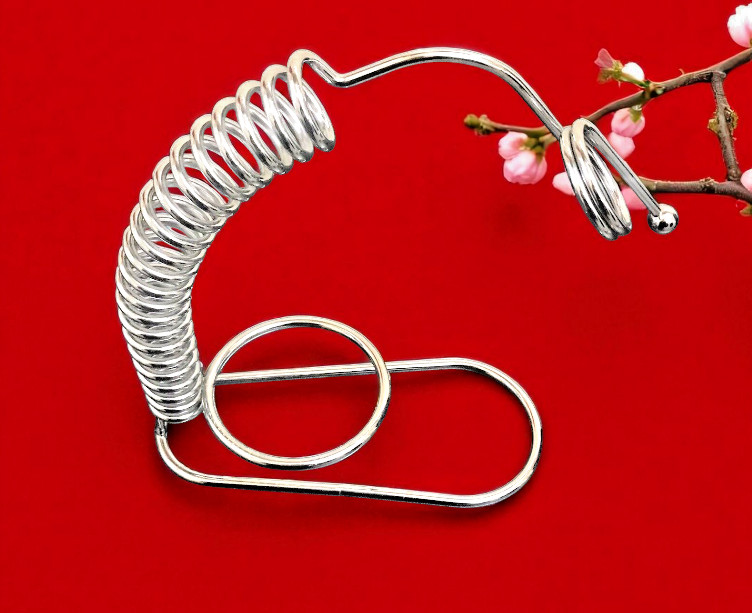 Wine Bottle Caddy Holder & Server Pourer with Chrome Spiral Spring Handle No Box
